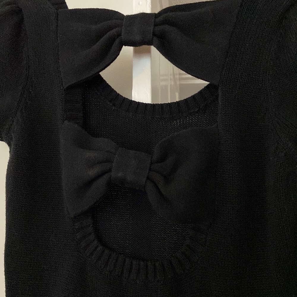 Betsey Johnson sweater bow back dress